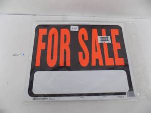 lot 248 image: 5 pack - For Sale Sign 18 12 x 14 12