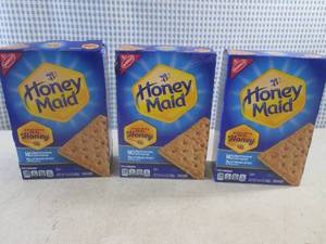 (B-2) 3 Boxes of Honey Maid Graham ...