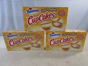 (B-1) 3 Boxes Hostess Iced Pumpkin ...