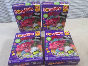 (B-2) 4 Boxes Funables Trolls Snack...