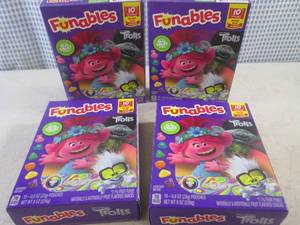 (B-2) 4 Boxes Funables Trolls Snack...