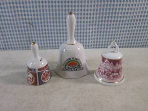 (EC1) 3 Ceramic Porcelain Bells...
