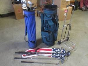 (BR1) Assorted Golf Clubs, Bags and...