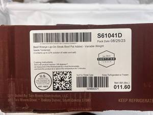 Beef Ribeye Lip-on Steak 11.60lbs