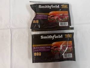 2x 1 lb Smithfield Black Forest Thinly Slice Ham