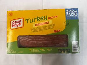 3x 12 oz Packages Oscar Meyer Turkey Bacon