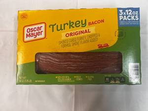 3x 12 oz Packages Oscar Meyer Turkey Bacon