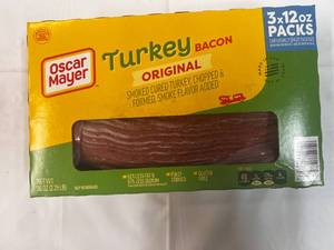 3x 12 oz Packages Oscar Meyer Turkey Bacon