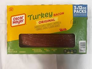 3x 12 oz Packages Oscar Meyer Turkey Bacon
