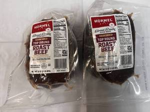 2x 2lb Hormel Premium Top Round Sliced  Roast Beef