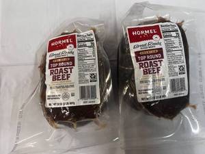 2x 2lb Hormel Premium Top Round Sliced  Roast Beef