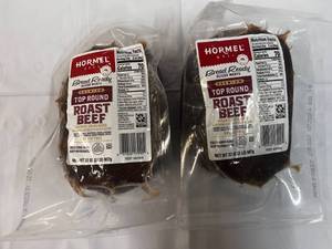 2x 2lb Hormel Premium Top Round Sliced  Roast Beef