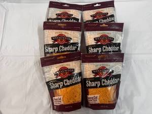 6x 8oz(2cups) Fancy Shred Sharp Cheddar Cheese
