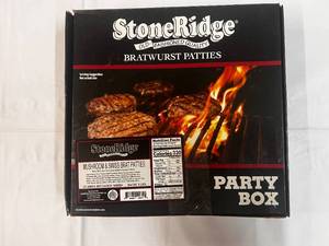 3 Party Pack 20ct Mushroom & Swiss  Bratwurst Patties