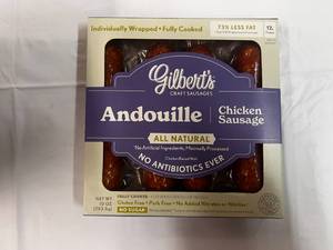 10x 10 oz Packages Gilberts Andouille Chicken Sausages