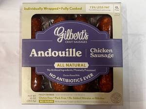 10x 10 oz Packages Gilberts Andouille Chicken Sausages