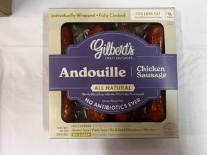 10x 10 oz Packages Gilberts Andouille Chicken Sausages