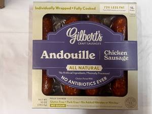 10x 10 oz Packages Gilberts Andouille Chicken Sausages