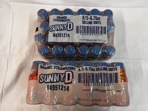 2x 24-6.75oz bottles Sunny D StrawberryOrange