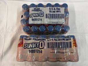 2x 24-6.75oz bottles Sunny D StrawberryOrange