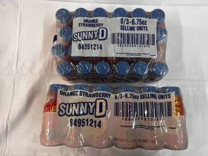 2x 24-6.75oz bottles Sunny D StrawberryOrange