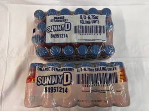 2x 24-6.75oz bottles Sunny D StrawberryOrange