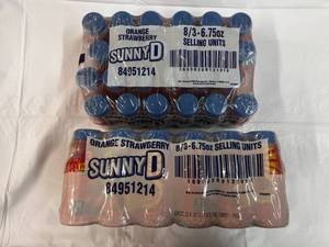 2x 24-6.75oz bottles Sunny D StrawberryOrange