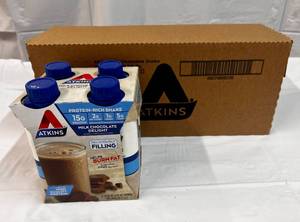 3x 4 Pack Atkins Milk Chocolate