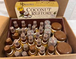Coconut Restore Hair Product Sample Box of 6 Different Products-37 total