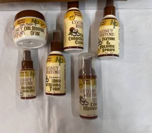 Coconut Restore Hair Product Sample Box of 6 Different Products-37 total