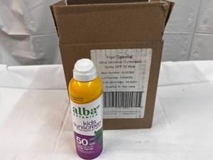 6x 6oz Alba Kids Sunscreen SPF 50-Clear Spray