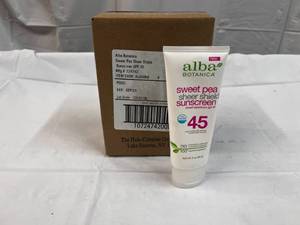 6x 3oz Alba Sweet Pea Sheer Shield Sunscreen SPF 45