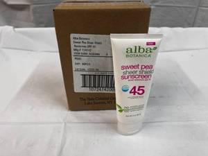 6x 3oz Alba Sweet Pea Sheer Shield Sunscreen SPF 45