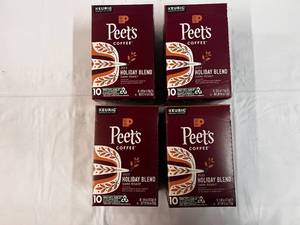 4x 10ct Peets Holiday Blend Dark Roast K-cups-82024