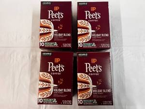 4x 10ct Peets Holiday Blend Dark Roast K-cups-82024