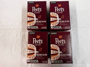 4x 10ct Peets Holiday Blend Dark Roast K-cups-82024