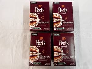 4x 10ct Peets Holiday Blend Dark Roast K-cups-82024