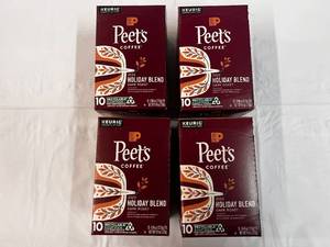 4x 10ct Peets Holiday Blend Dark Roast K-cups-82024
