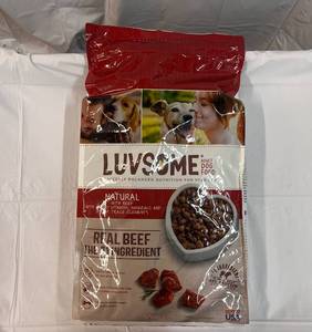 1 15.5lb Bag LuvSome Adult  Dog Food-Beef