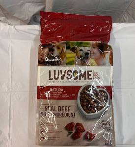 1 15.5lb Bag LuvSome Adult  Dog Food-Beef