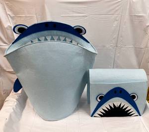 Kids Felt Shark LaundryToy Bin