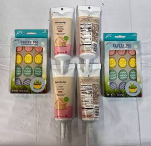 4x 8oz Good Day Super Strong Icing & 2 Easter Egg Icing Decorations 102024