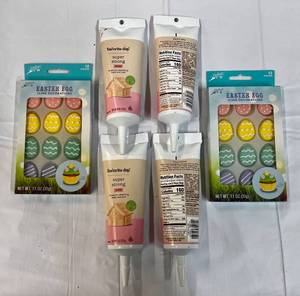 4x 8oz Good Day Super Strong Icing & 2 Easter Egg Icing Decorations 102024