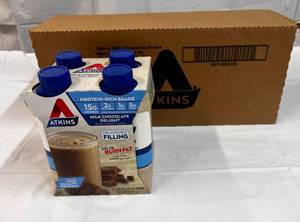 3x 4 Pack Atkins Milk Chocolate