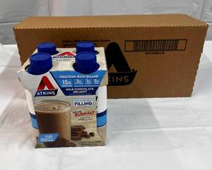 3x 4 Pack Atkins Milk Chocolate