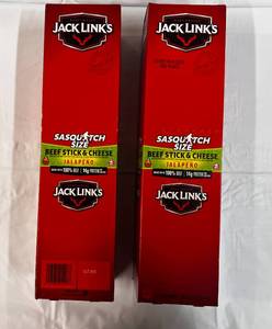 2x 12ct Box Jack Links Beef Stick & Cheese-Jalapeno