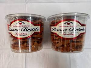 2x 38oz Tubs Olde-Fashoned Hand Dipped Peanut Brittle