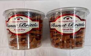 2x 38oz Tubs Olde-Fashoned Hand Dipped Peanut Brittle