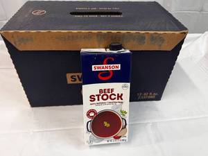 12x 32oz cartons Swanson Beef Stock  112023