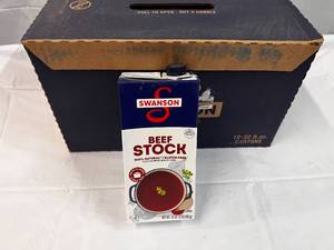 12x 32oz cartons Swanson Beef Stock  112023